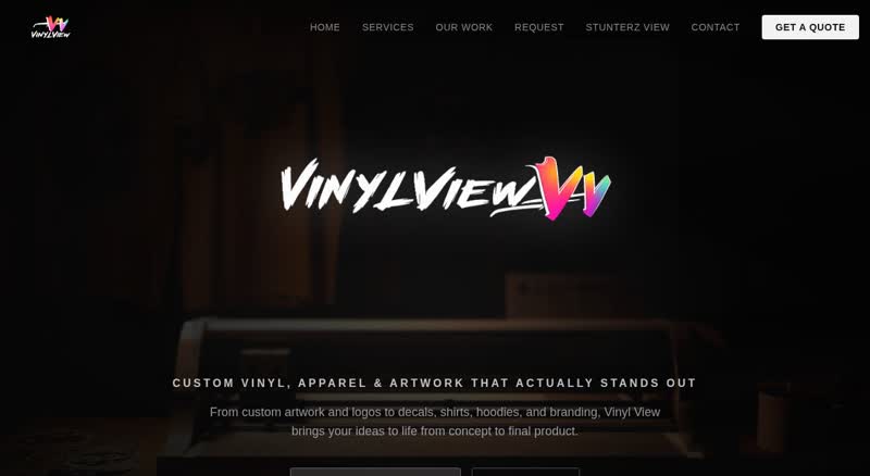 Vinyl View website preview